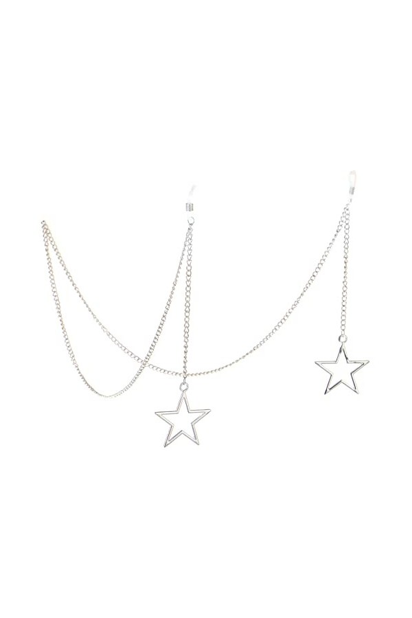 goodluxx Chaîne steampunk longue chaîne en métal pour lunettes de soleil - Chaîne en métal pour cosplay - Bijoux raffinés - C