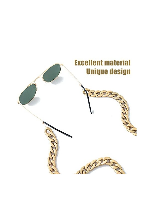 Aeun Chaîne de Lunettes, Sangle de Lunettes Décorative Largement Appliquée pour la Vie Quotidienne