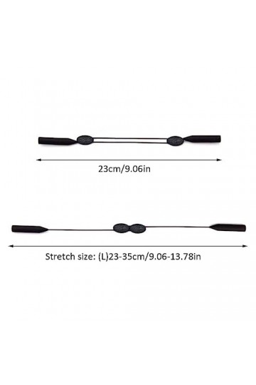 WANAONE Lot de 5 sangles de lunettes en silicone avec 5 paires de crochets doreille, pratiques et réglables, sans queue, ant