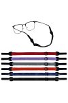 6PCS Cordon Lunettes Reglable, Elastique Lunette Sport, Cordons Lunettes de Soleil Femme et Homme, Sangles de Lunettes Antidé