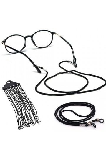 WKRTDY Lot de 12 cordons pour lunettes ajustables en PU, universels et élégants - pour hommes et femmes, parfaits pour le spo