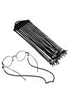 Cordon Lunettes Corde à Lunettes, 12Pcs Réglable Universel Attaches Lunettes Sangles PU Lunettes Chaîne Ficelle Titulaire Cor