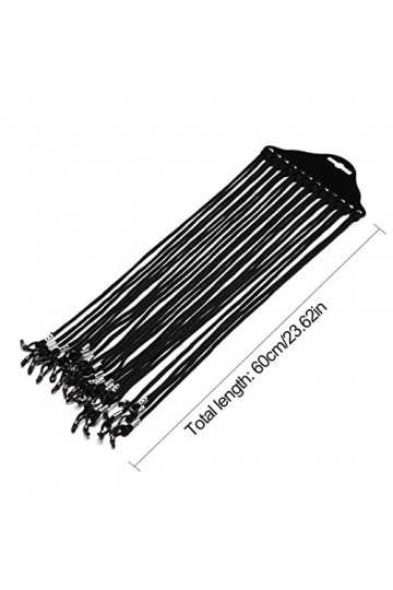 Cordon Lunettes Corde à Lunettes, 12Pcs Réglable Universel Attaches Lunettes Sangles PU Lunettes Chaîne Ficelle Titulaire Cor