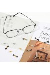 Sliverdew Lot de 100 embouts de chaîne Eyeglass - 4 couleurs réglables - En caoutchouc - Pour chaîne de lunettes - Pour bijou