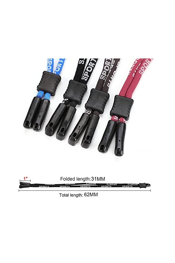 8 Pièces Cordons à Lunettes,Cordon sport pour Lunettes,etenue de Lunettes Réglables Cordon Sport,Porte-Lunettes en Toute sécu