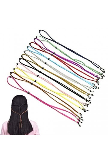 COMVIP Cordon à Lunettes Sport pour Enfant Adulte Réglable Antidérapant 5Pcs Aléatoire