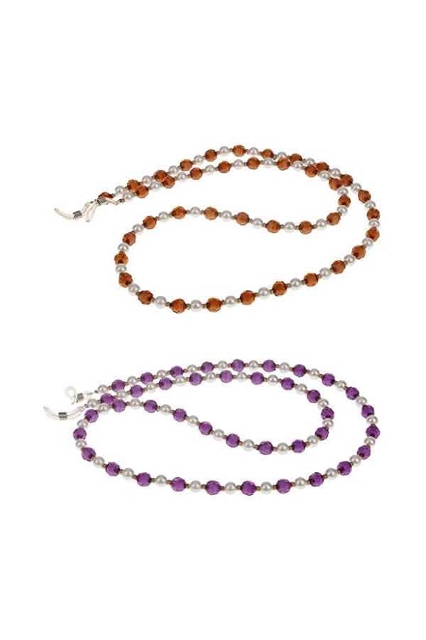 Lot de 2 chaînes à lunettes pour femme