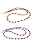 Lot de 2 chaînes à lunettes pour femme