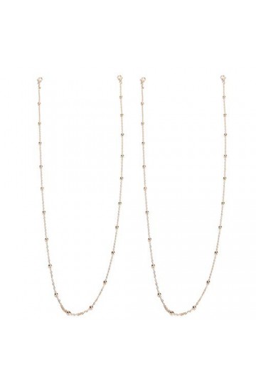 Chaîne de Lunettes, Chaîne de Couverture de Visage de Perle à la Mode de 2 Pièces, Cadeau Exquis de Bijoux de Longe de Lunett