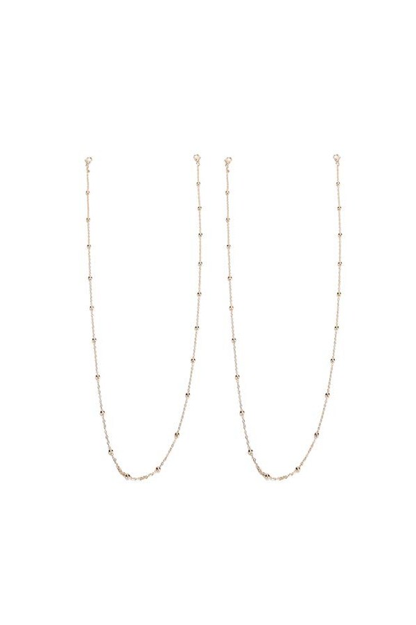 Chaîne de Lunettes, Chaîne de Couverture de Visage de Perle à la Mode de 2 Pièces, Cadeau Exquis de Bijoux de Longe de Lunett