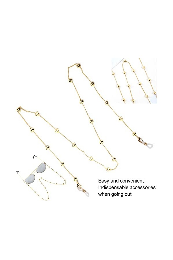Eulbevoli Chaîne de Lunettes, chaînes de Lunettes de Soleil Chaîne de Lunettes élégante Douce et légère pour chaînes de Lunet