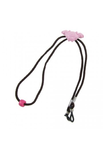 Ruilogod Rose fille de bande dessinée couleur café élastique en nylon cou cordon lunettes de lecture Retenue