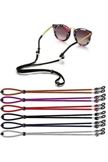 AONAT 6 Pièces Cordon Lunettes,Réglable Corde à Lunettes Chaîne de Lunettes Universel Lunettes Sangle,Cordon étanche maintien