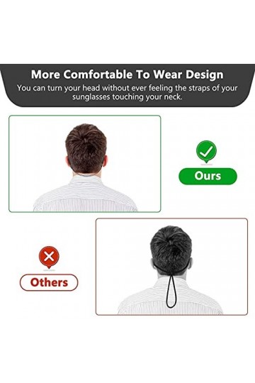 PUCIO Cordon lunettes, 1 Pièces Nylon Chaine Lunettes, Lunettes Chaîne Lanière, Cordon Lunettes Sport, Sangle de Lunettes Rég