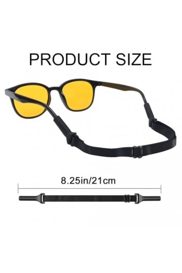 Sangle de Lunettes - 4 Sangles Réglables pour Lunettes Soleil - Sangles Elastiques en Silicone pour Lunettes Sport Antidérapa