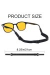 Sangle de Lunettes - 4 Sangles Réglables pour Lunettes Soleil - Sangles Elastiques en Silicone pour Lunettes Sport Antidérapa