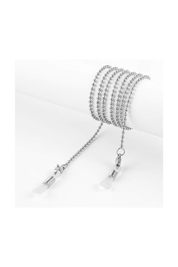 Eli-time Chaîne de Lunettes Femmes Perlée, Cordon Lunettes pour Femmes et Hommes pour Lunettes/Lunettes de soleil/Lunettes de