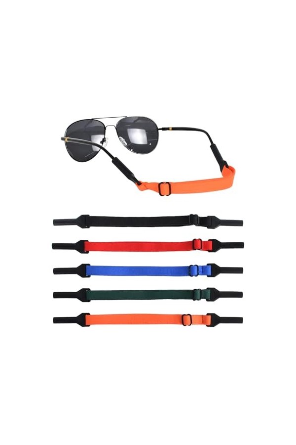 Naapesi 5 Couleurs Sangle de Lunettes Réglable, Cordons à Lunettes Sport pour Lunettes de Solei, Sangles de Lunettes Antidéra