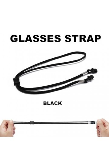 EODKSE Cordon Lunettes Corde à Lunettes, 4Pcs Réglable Universel Attaches Lunettes Sangles PU Lunettes Chaîne Ficelle Titulai