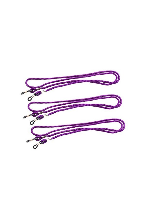 rainbow safety Lot de 3&nbsp;Cordons&nbsp;pour Lunettes de Lecture Sport Soleil RG003 SET Noir