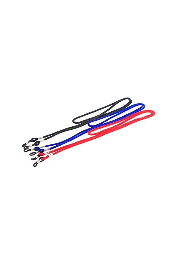 rainbow safety Lot de 3&nbsp;Cordons&nbsp;pour Lunettes de Lecture Sport Soleil RG003 SET Noir