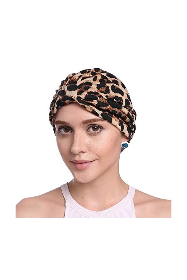 ZARSIO Turban Bonnet élastique imprimé pour chimio - - Taille unique