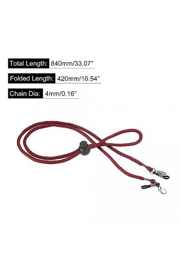 QUARKZMAN Lunettes Porte Sangle Cordon, 2pcs 33" Lunettes Soleil Ficelle Sangle Autour Cou Lunettes Sangle Chaîne Chapeau San