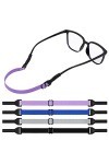 Hifot Cordon Lunettes Ajustable 4 Pièces, Antidérapant Chaîne Lunettes de Soleil Réglable Universel Corde de Lunettes pour Ho