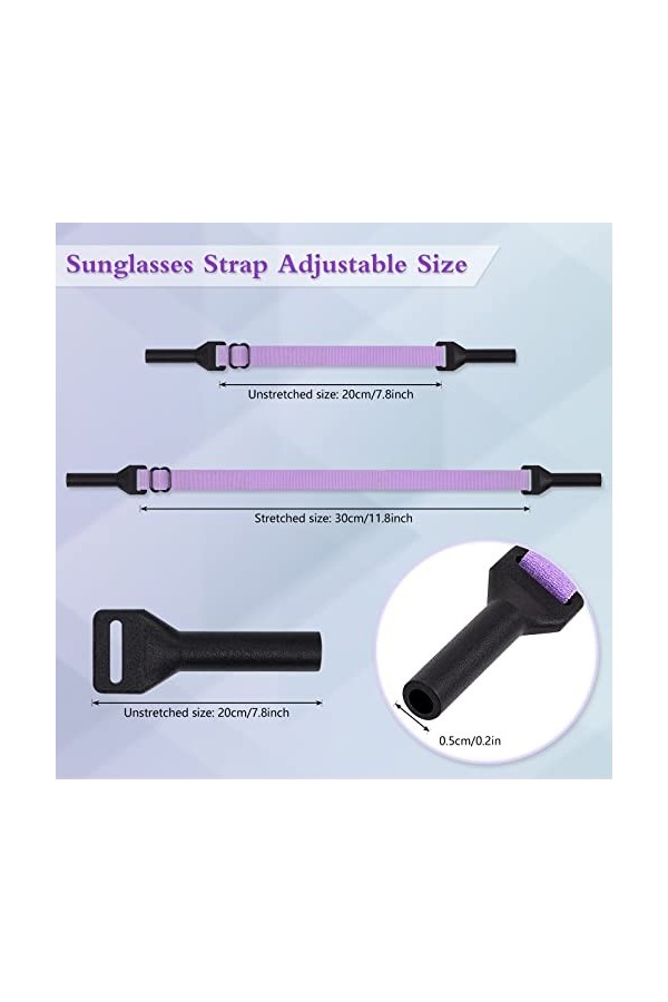 Hifot Cordon Lunettes Ajustable 4 Pièces, Antidérapant Chaîne Lunettes de Soleil Réglable Universel Corde de Lunettes pour Ho