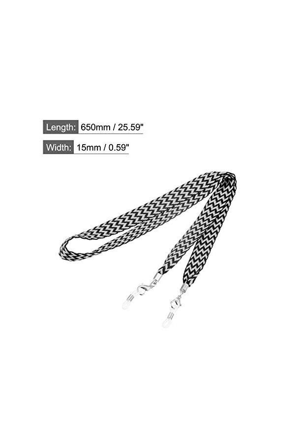 sourcing map Lunettes Titulaire Sangle Cordon, 26" Lunettes Soleil Ficelle Sangle Autour Cou Lunettes Chaîne Chapeau Sangle C