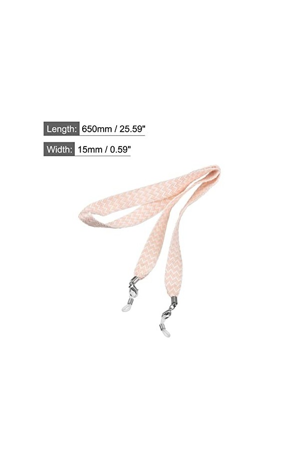 sourcing map Lunettes Titulaire Sangle Cordon, 26" Lunettes Soleil Ficelle Sangle Autour Cou Lunettes Chaîne Chapeau Sangle C