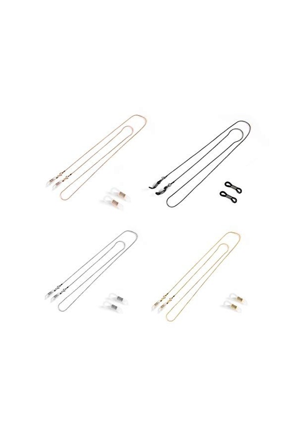 Eli-time Chaînes pour lunettes pour femme – Chaînes pour lunettes de soleil en métal Chaîne/Supports pour lunettes/câbles pou