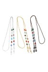 Ousyaah 3pcs Chaînes de Lunettes Femmes Chainette de Lunettes Cordon Lunettes Chaîne Lunettes de Soleil Lunettes Chaîne Cou C