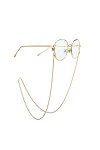 Ototon Chaîne de Lunettes Cordon à Lunettes Femme en Métal Fantaisie Lunettes Sangle Pour Lunettes de Soleil et Sport Argent
