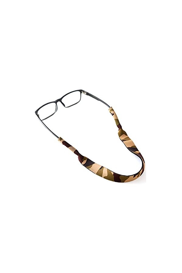 Greyoe Cordon pour lunettes, Cordons à Lunettes, 4 Pièces Camouflage Antidérapant Corde Élastique Lunettes Sangle de Fixation