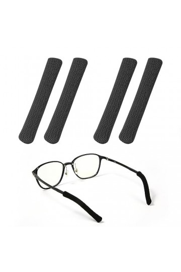 BOXOB Lot de 4 Embouts pour Branches de Lunettes, Mise à Niveau en Tissu de Coton Doux à Tricoter Coussinets Antidérapants po