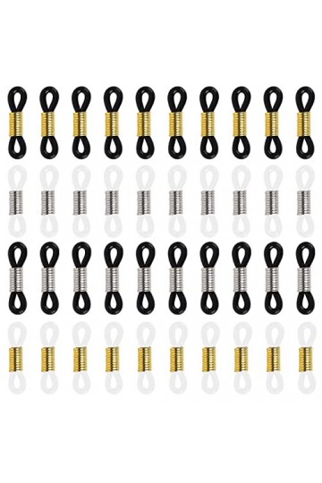 AWAVM Lot de 40 boucles de lunettes réglables, accessoires de longe pour anneau de lunettes, manchon de chaîne de lunettes en