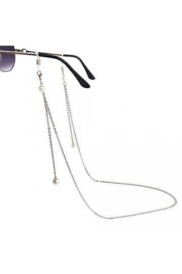 Teegxddy Chaîne Lunettes Femmes, Chaîne de Lunettes Pendentif Perle，Cordon Lunettes pour Lunettes/Lunettes de soleil/Lunettes