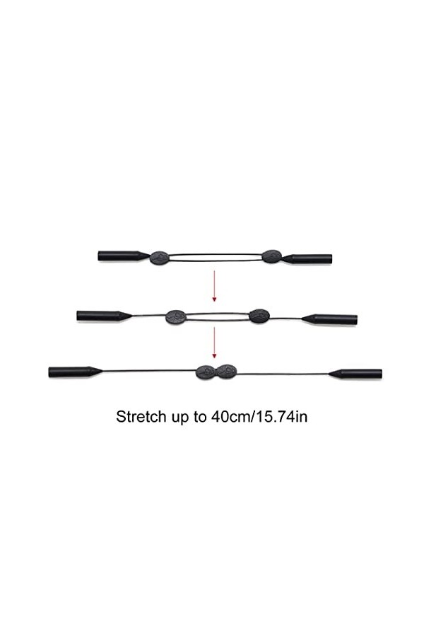 2 pièces Des sports Sangle Des lunettes de soleil Cordon Ajustable Antidérapant Lunettes Retenue Verre Corde pour Fonctionnem