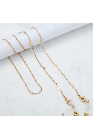 Lunettes Chaîne Pour Femmes Lunettes De Sangle De Sangle De Lecture Cordons De Verre Lonyard Metal Eyewear Chains Collier Acc