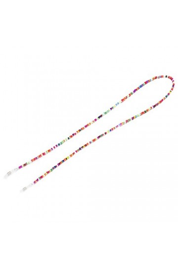 XTYPE Chaîne de lunettes pour femme avec perles colorées