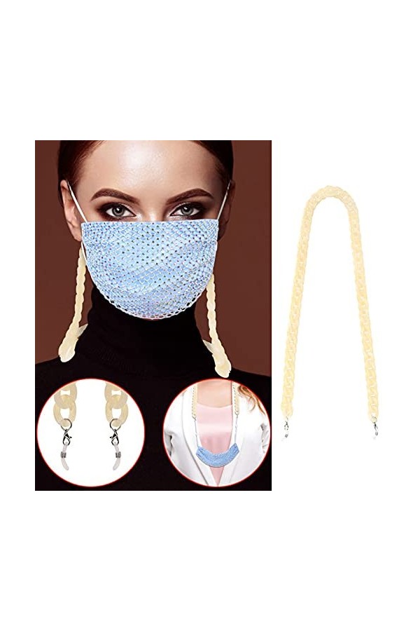 Porte-chaîne pour lunettes de soleil, sangle de retenue pour lunettes Poids léger Antidérapant Pratique à toute la journée po