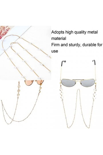 Chaîne de couverture de visage, chaîne de lunettes en métal durable pour lunettes pour la décoration