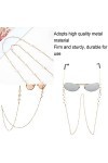 Chaîne de couverture de visage, chaîne de lunettes en métal durable pour lunettes pour la décoration