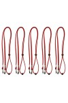 Lot de 5 cordons réglables en velours pour lunettes de soleil Noir