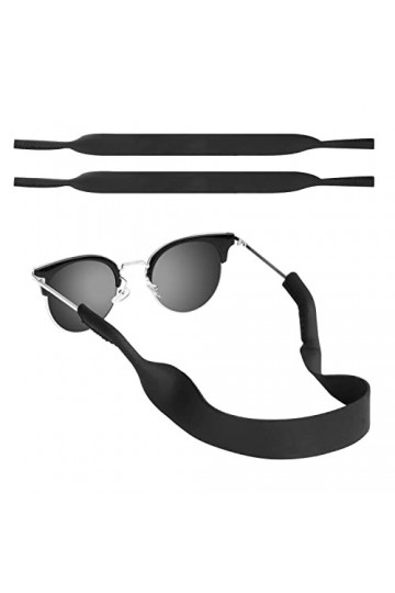 MoKo Néoprène Cordons à Lunettes, [Lot de 2] Support Sangle Universal Porte-Lunettes de Sécurité et Mode pour Lunettes de Sol
