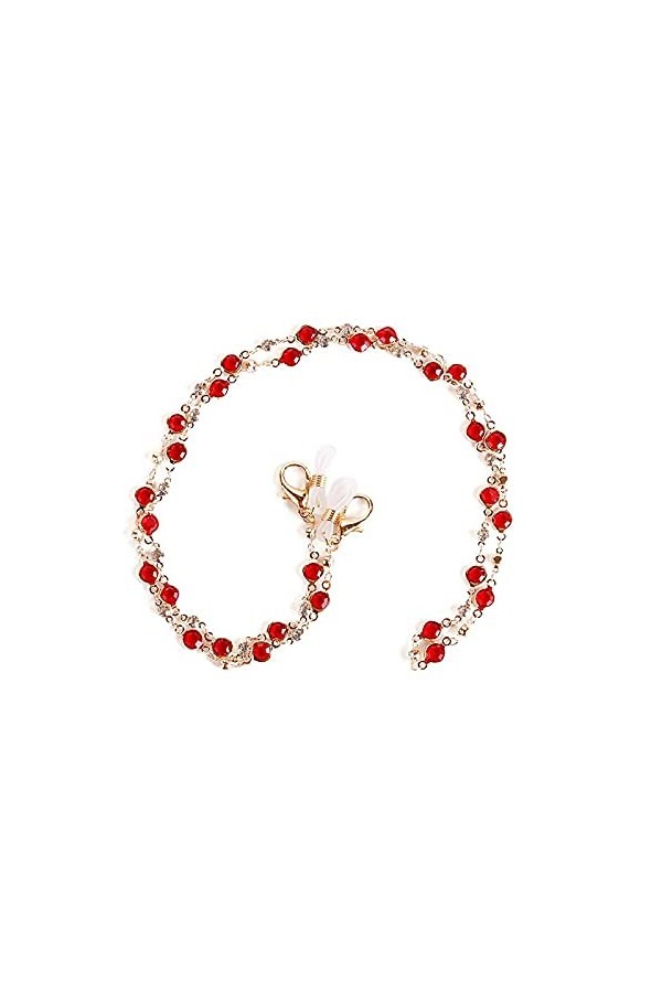 PINGHE Lanière de lunettes de soleil amovible élégante en cristal pour lunettes de soleil, chaîne de retenue de lunettes de l