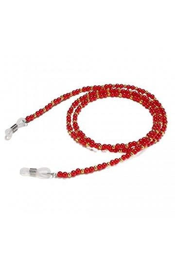 XTYPE Cordon de lunettes pour femmes rétro chaîne de cou perles élégant cordon de lunettes couleur : vert, taille : 1 