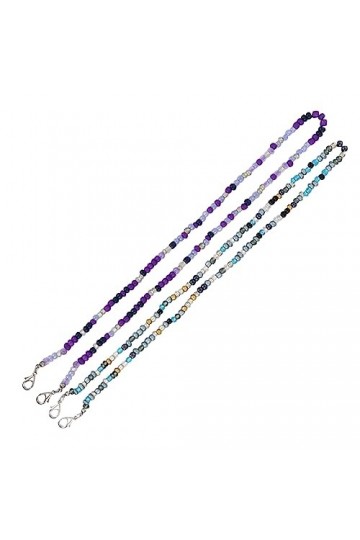 DOITOOL 2 Pièces Lunettes Masque Chaîne Accessoires Pour Le Visage Cordon Perlé Boucles DOreilles Visage Bandanas Lanière Vi