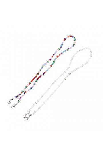 GALPADA 2 Pièces Chaîne De Masque De Lunettes Lanière De Lunettes De Soleil Lanière Réglable Masque De Chaîne Boucle DExtens